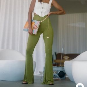 Boogie Pants in Green Princess Polly NWOT